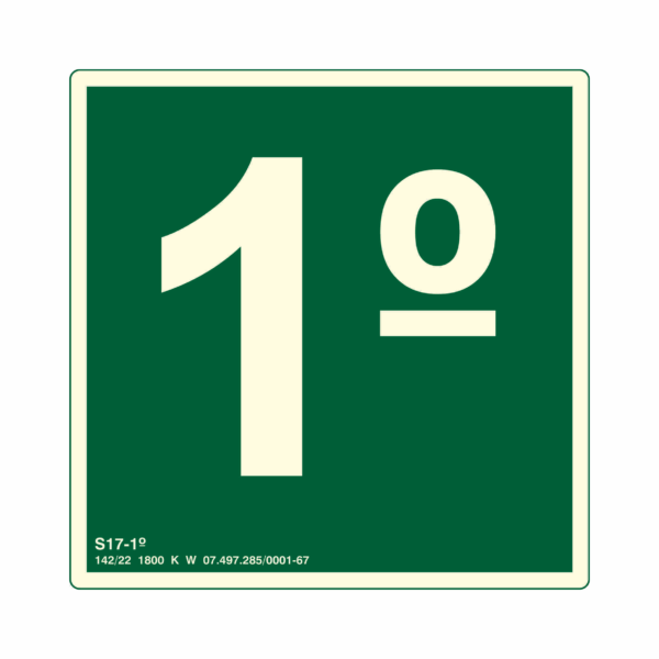Placa PVC 15x15cm S17 1°_Andar