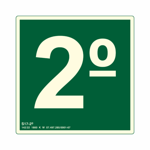 Placa PVC 15x15cm S17 2°_Andar