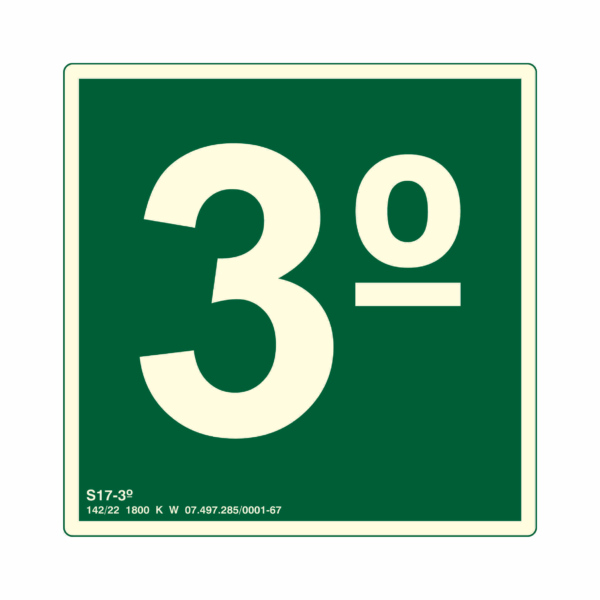Placa PVC 15x15cm S17 3°_Andar