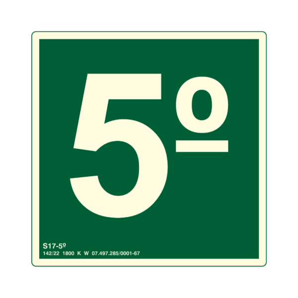 Placa PVC 15x15cm S17 5°_Andar