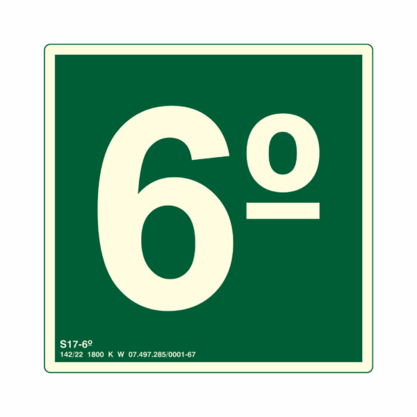 Placa PVC 15x15cm S17 6°_Andar