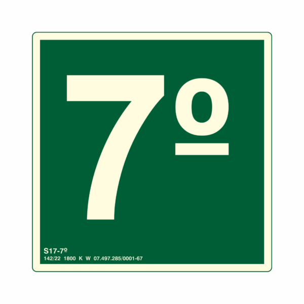 Placa PVC 15x15cm S17 7°_Andar
