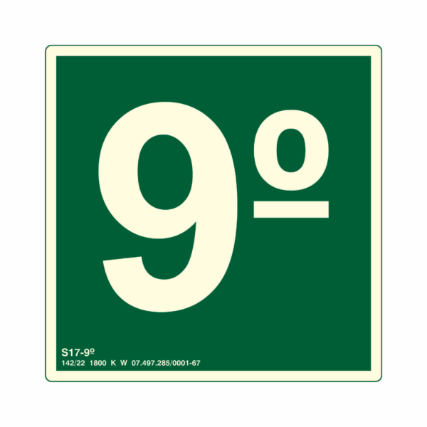 Placa PVC 15x15cm S17 9°_Andar