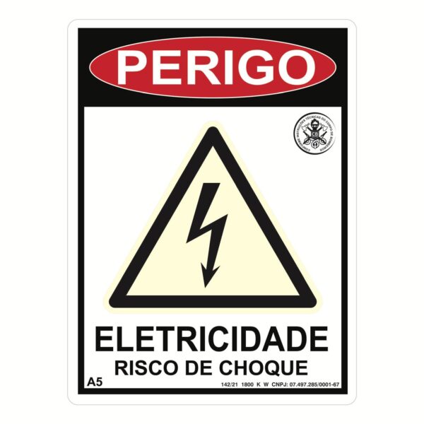 Placa PVC 15x20cm A5_Eletricidade