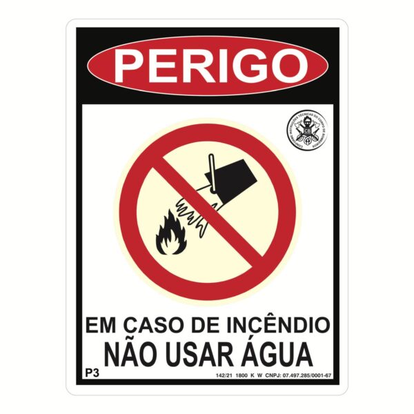 Placa PVC 15x20cm P3_Não_Jogar_Água