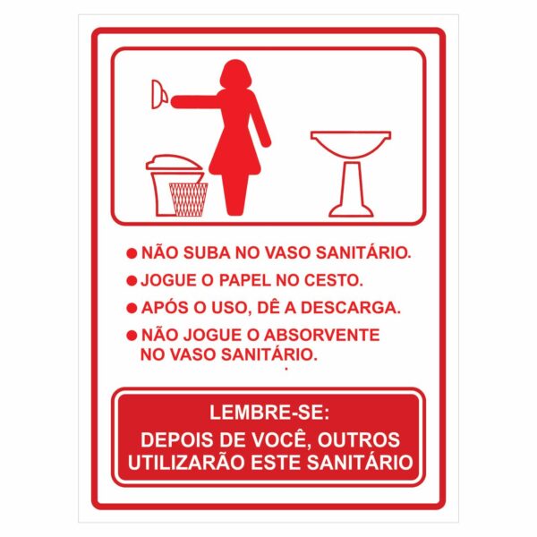 Placa PVC 15x20cm B6_Instruções_Feminino
