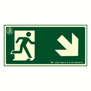Placa PVC 12x24cm S6 Desce Rampa Direita