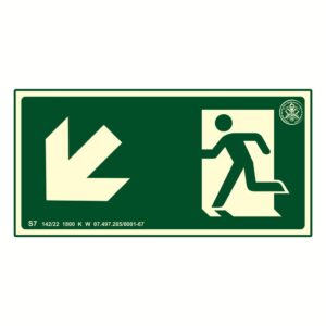 Placa PVC 12x24cm S7 Desce Rampa Esquerda