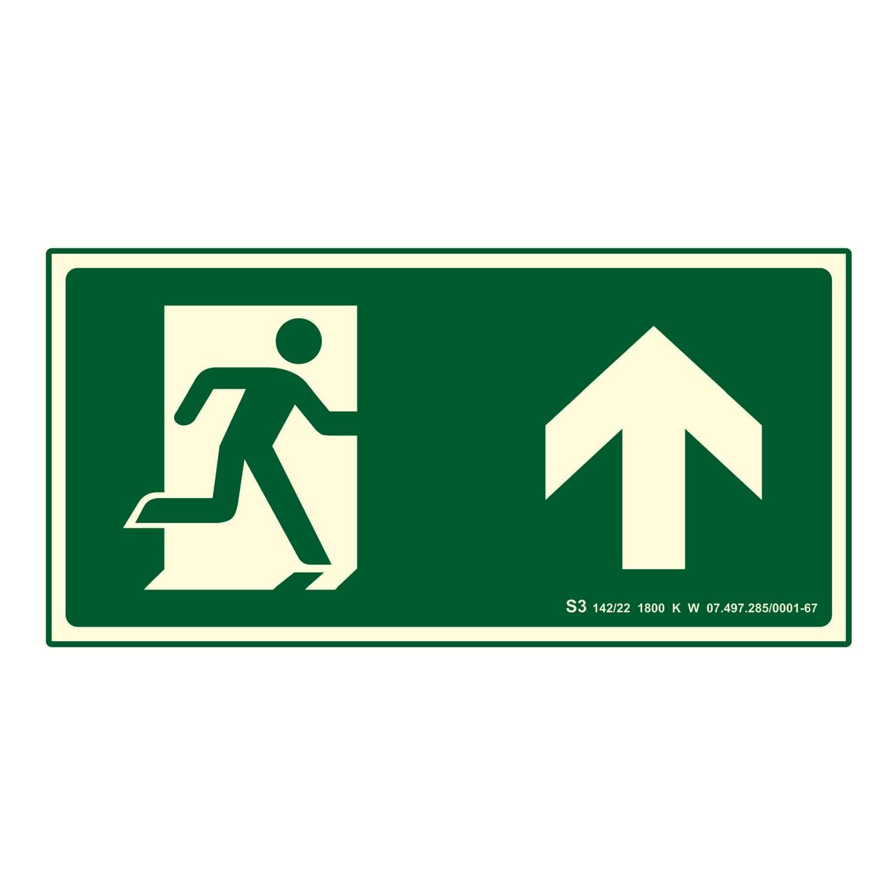 Placa PVC 12x24cm S3 Rota Fuga Adiante